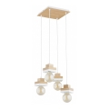 Pendelleuchte mit Kabelaufhängung MIKO 4xE27/15W/230V weiß/beige