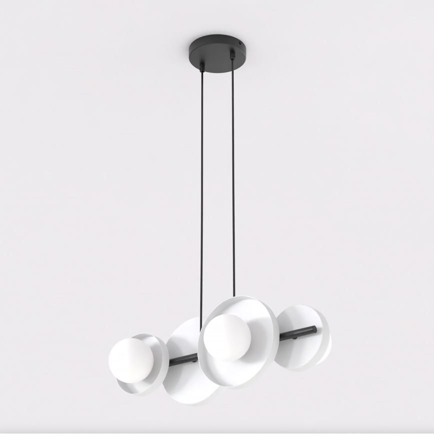 Pendelleuchte mit Kabelaufhängung MODEL 4xG9/8W/230V weiß