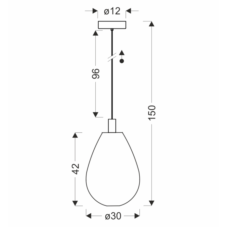 Pendelleuchte mit Seilabhängung DENSO 1x GU10/10W/230V Ø 30 cm Schwarz-Chrom