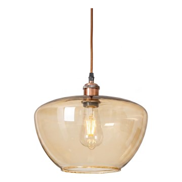 Pendelleuchte mit Seilaufhängung SEVENTIES E27/60W/230V rauchfarben/braun