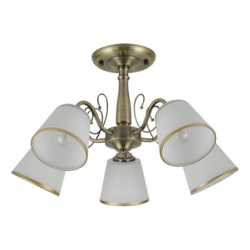 Pendelleuchte mit Stange LOSANNA 5xE14/40W/230V Messing