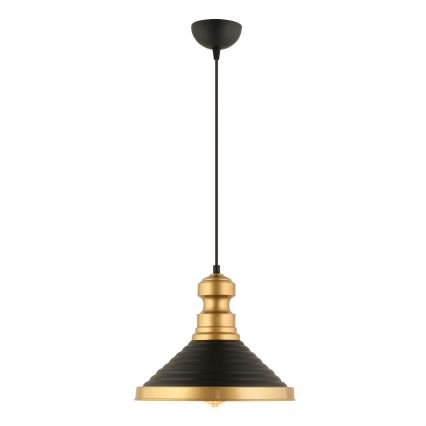 Pendelleuchte MONZA 1xE27/40W/230V Ø 30 cm schwarz/gold