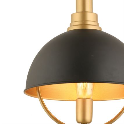 Pendelleuchte MONZA 1xE27/40W/230V Ø 30 cm schwarz/gold