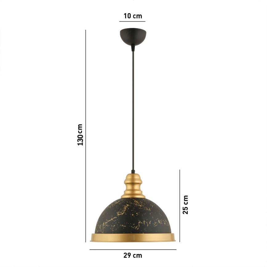 Pendelleuchte MONZA mit Kabelaufhängung 1xE27/40W/230V Ø 29 cm schwarz/bronze