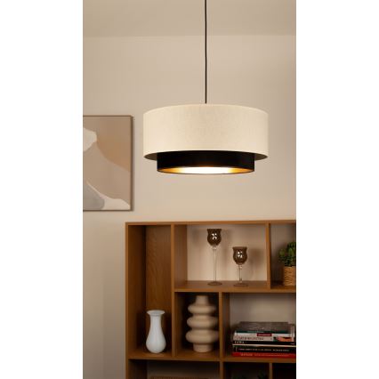 Pendelleuchte NATIA 1 x E27, max. 60 W, 230 V, Ø 45 cm, weiß/schwarz