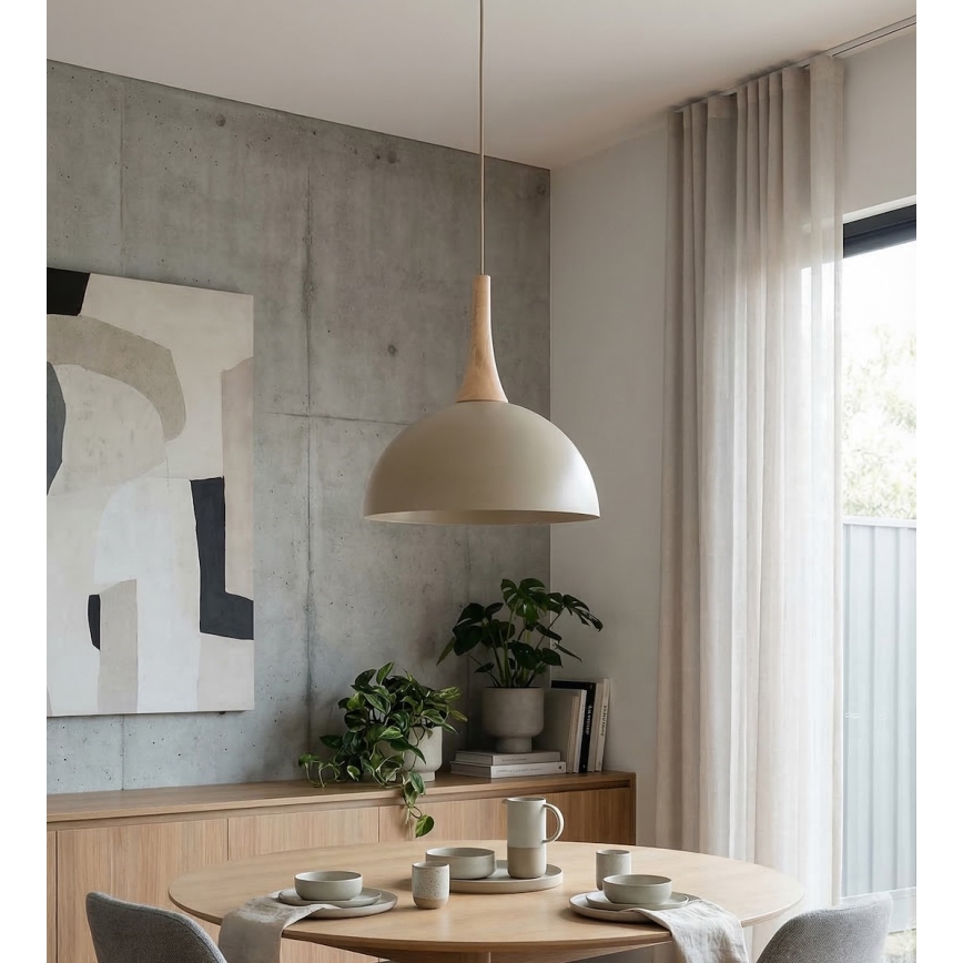 Pendelleuchte NAUTICA mit Kabelaufhängung 1xGX53/12W/230V beige