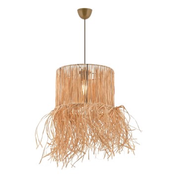 Pendelleuchte NESS mit Kabelaufhängung, 1xE27/40W/230V, Raffia