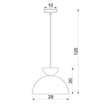 Pendelleuchte NEVIS 1xE27/15W/230V Ø 29 cm cremefarben