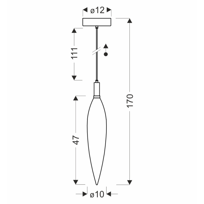 Pendelleuchte NORDIC 1x G9/5W/230V schwarz/chrom