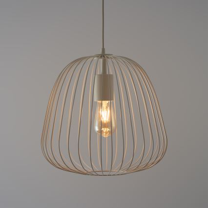 Pendelleuchte OVELLA mit Kabelaufhängung, 1xE27/15W/230V, Ø 36 cm, creme