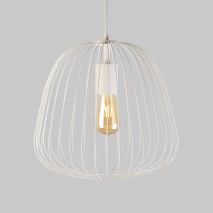 Pendelleuchte OVELLA mit Kabelaufhängung, 1xE27/15W/230V, Ø 36 cm, creme