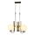 Pendelleuchte REGGIO mit Kabelaufhängung 3xE27/40W/230V, goldfarben