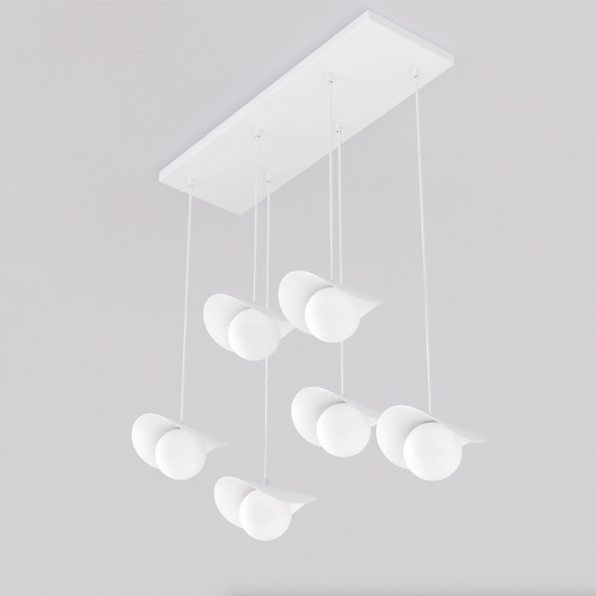 Pendelleuchte RITUAL 6xG9/8W/230V weiß