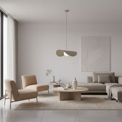 Pendelleuchte RITUAL mit Kabel, 1xG9/8W/230V, beige
