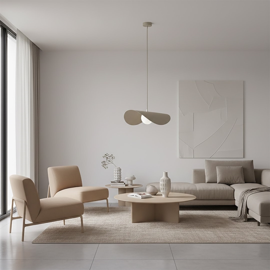 Pendelleuchte RITUAL mit Kabel, 1xG9/8W/230V, beige