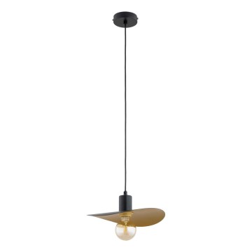 Pendelleuchte SAVANA mit Kabelaufhängung 1xE27/15W/230V Ø 39 cm schwarz/gold