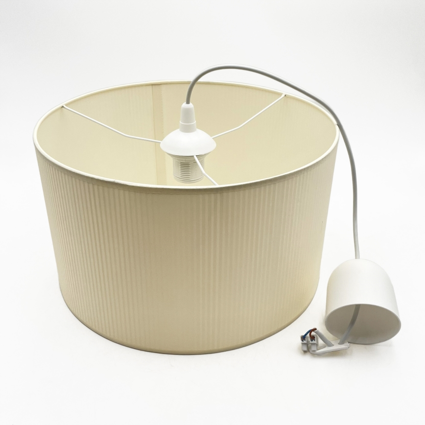 Pendelleuchte SIRJA PLISADO mit Kabel 1xE27/15W/230V Ø 35 cm cremefarben