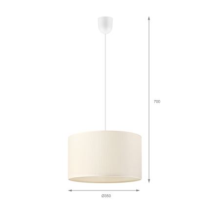 Pendelleuchte SIRJA PLISADO mit Kabel 1xE27/15W/230V Ø 35 cm cremefarben
