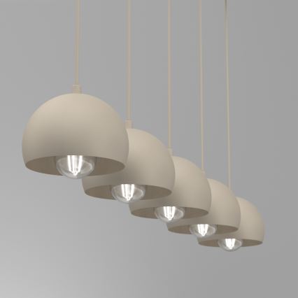 Pendelleuchte SOOL 5xE27/15W/230V beige