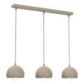 Pendelleuchte SOOL an Kabel 3xE27/15W/230V beige
