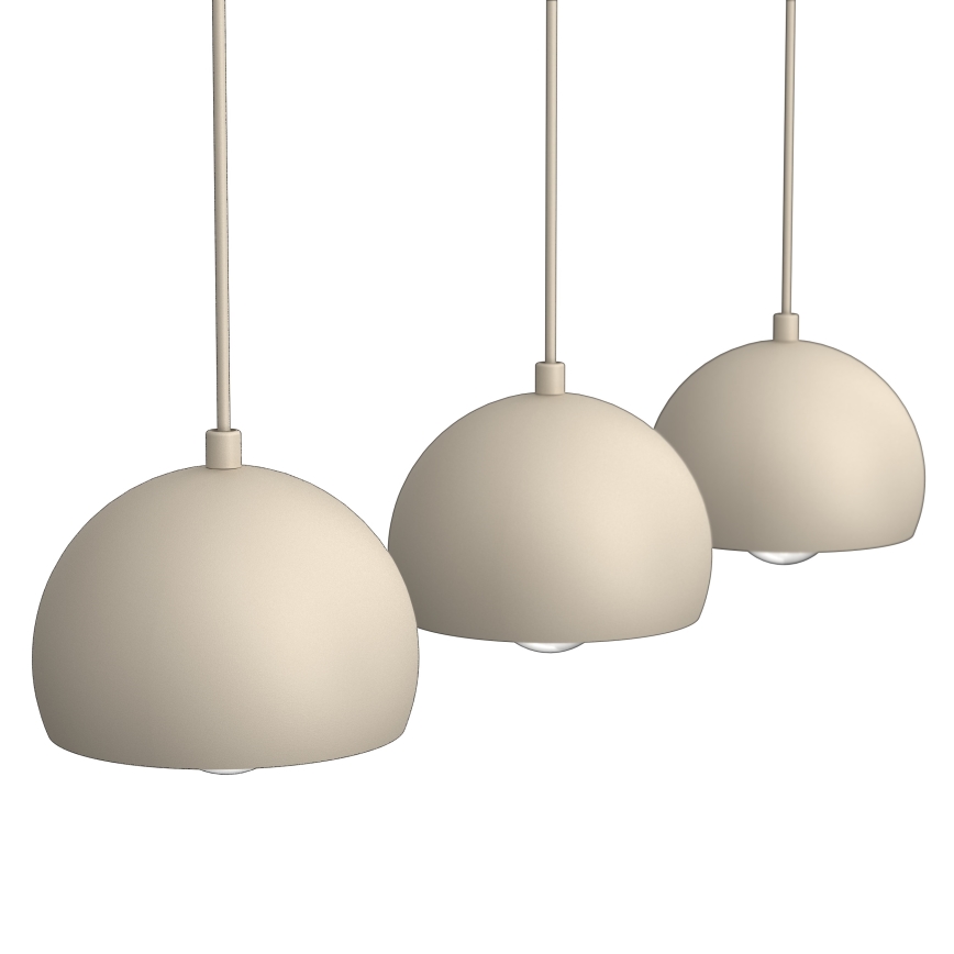 Pendelleuchte SOOL an Kabel 3xE27/15W/230V beige