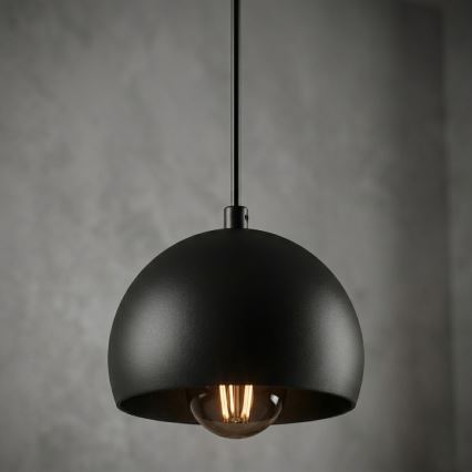 Pendelleuchte SOOL, mit Kabel, 1xE27/15W/230V, Ø 15 cm, schwarz