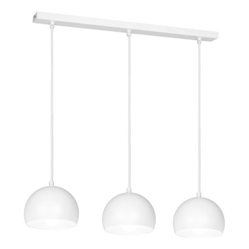 Pendelleuchte SOOL mit Kabel 3xE27/15W/230V weiß
