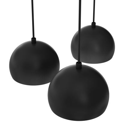 Pendelleuchte SOOL mit Kabelabhängung 5xE27/15W/230V schwarz