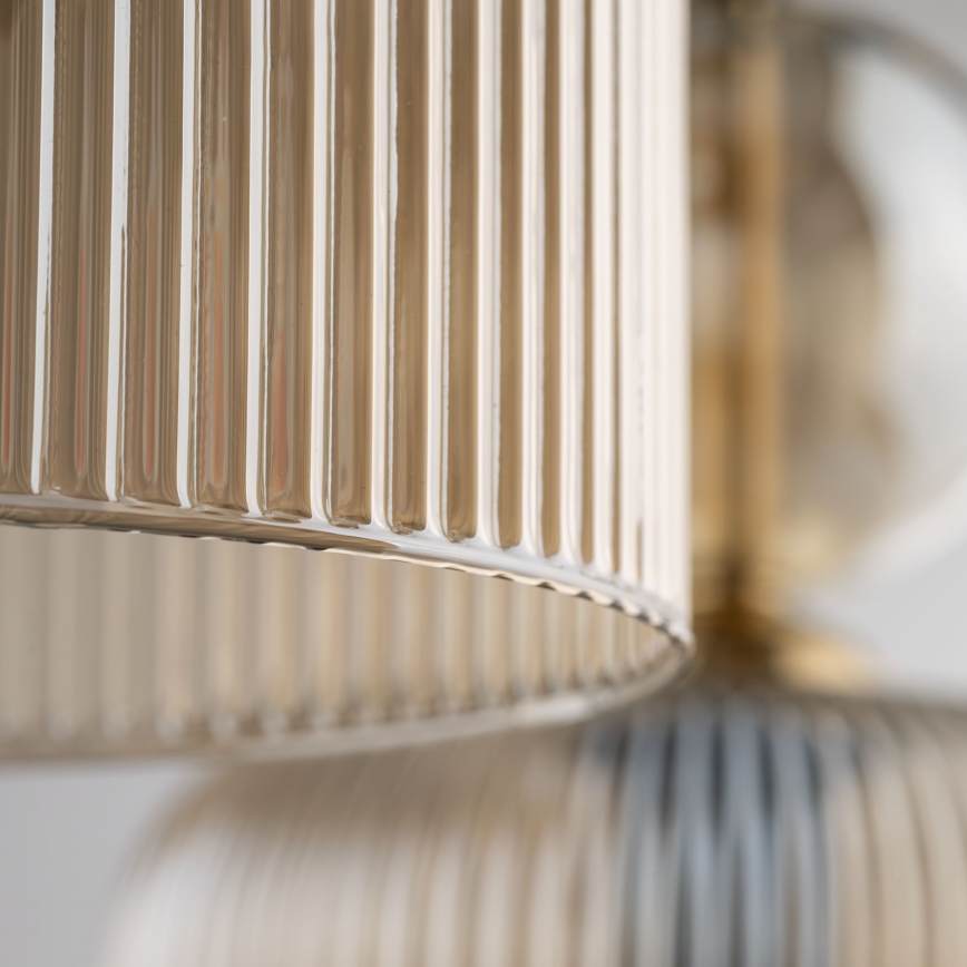 Pendelleuchte SOPHIA mit Kabel 3xE14/10W/230V schwarz/rauchbeige