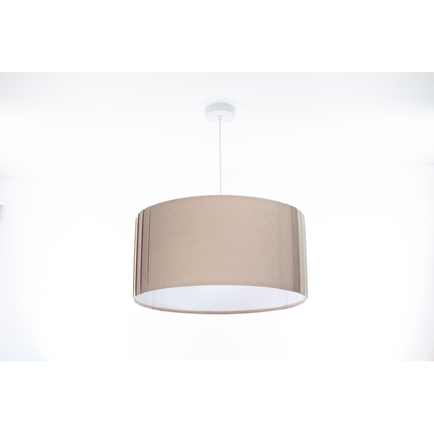 Pendelleuchte STRIPES mit Kabelaufhängung, 1xE27/60W/230V, Ø 40 cm, beige