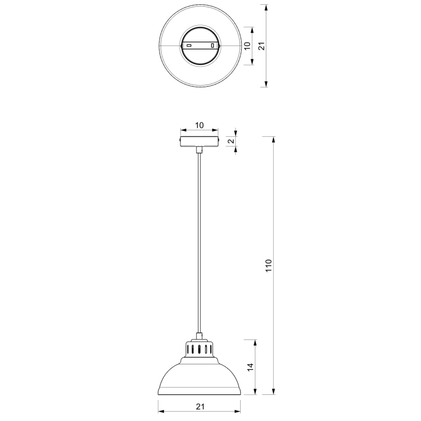Pendelleuchte SVEN mit Kabel 1xE27/15W/230V bordeaux