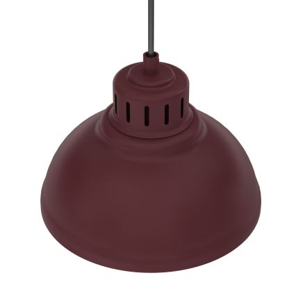 Pendelleuchte SVEN mit Kabel, 3xE27/15W/230V, burgunderrot