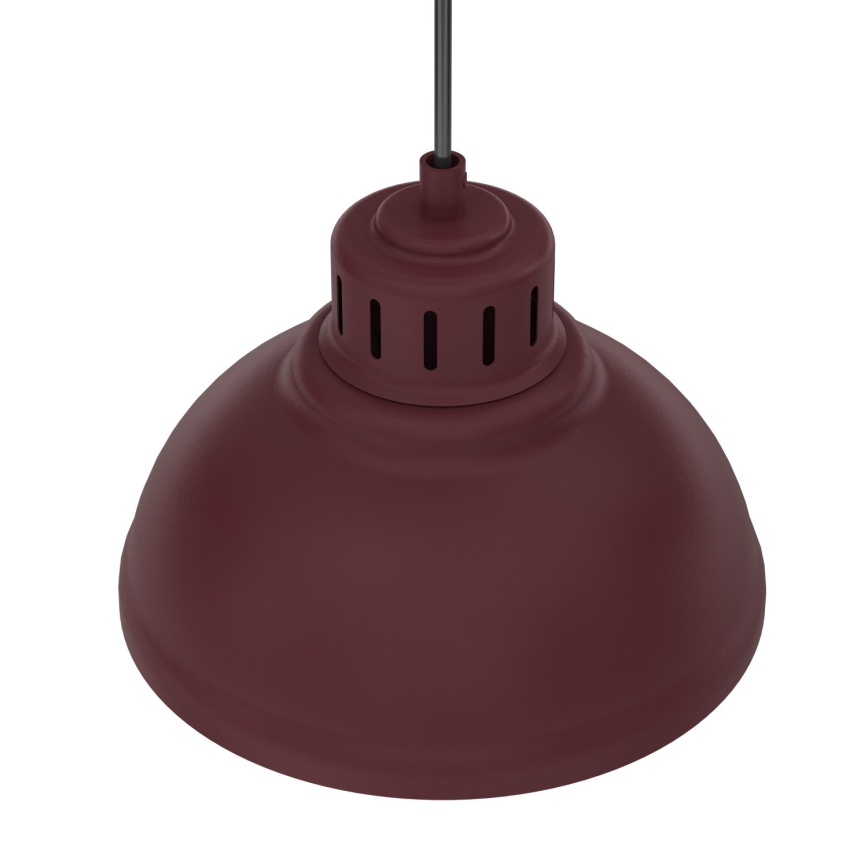 Pendelleuchte SVEN mit Kabel, 3xE27/15W/230V, burgunderrot
