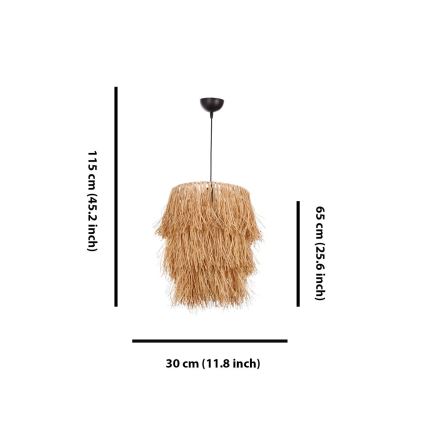 Pendelleuchte TASSEL 1xE27/40W/230V, Raffia