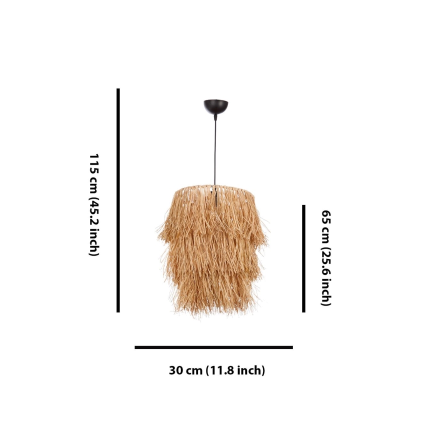 Pendelleuchte TASSEL 1xE27/40W/230V, Raffia
