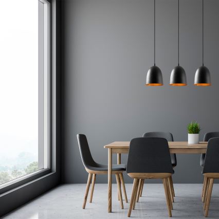 Pendelleuchte TATTOO mit Kabel 3xE27/40W/230V schwarz