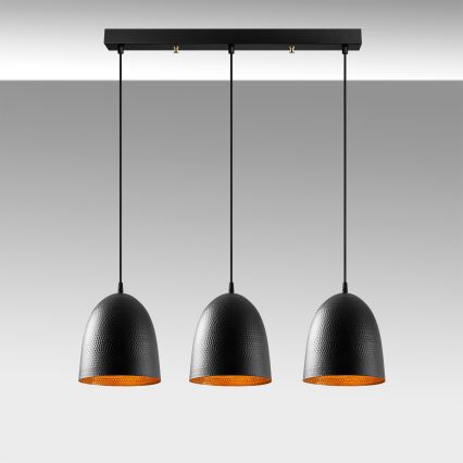 Pendelleuchte TATTOO mit Kabel 3xE27/40W/230V schwarz