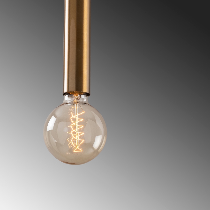 Pendelleuchte TEMPO mit Kabelaufhängung, 5x E27, max. 40 W, 230 V, gold