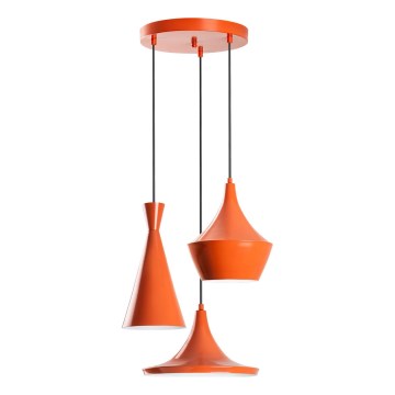 Pendelleuchte TOM 3xE27/40W/230V orange