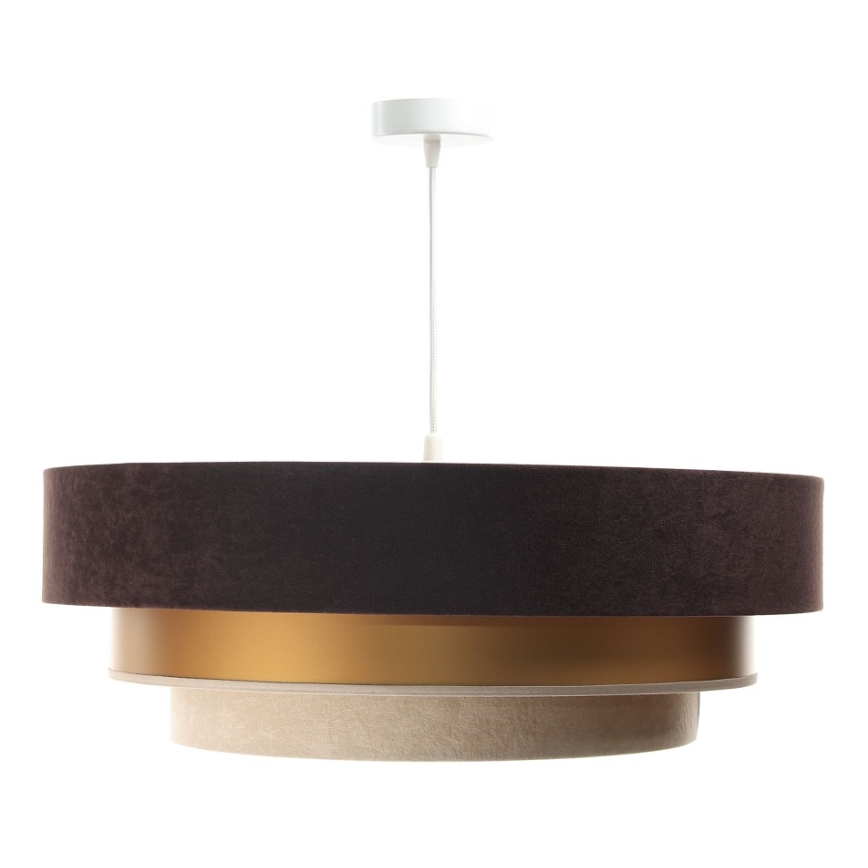 Deckenleuchte an Kabel TRINITI 1xE27/60W/230V Braun/Gold/Beige