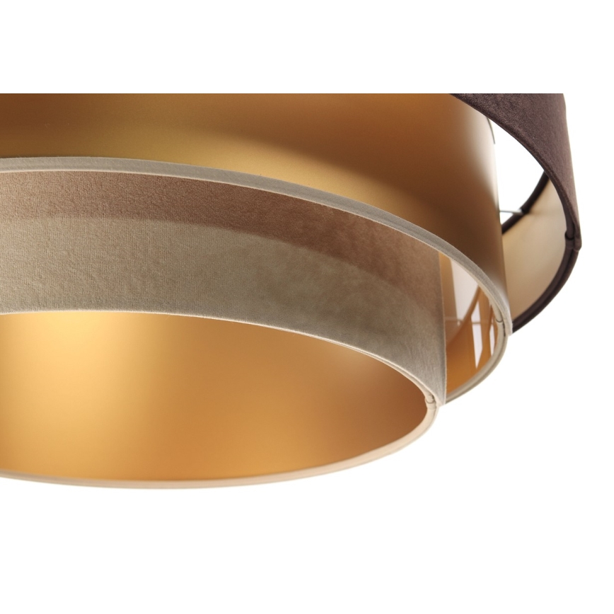 Deckenleuchte an Kabel TRINITI 1xE27/60W/230V Braun/Gold/Beige
