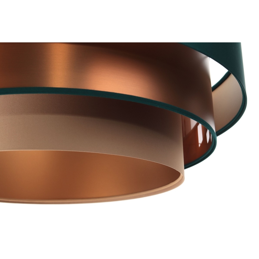Deckenleuchte an Kabel TRINITI 1xE27/60W/230V grün/kupfer