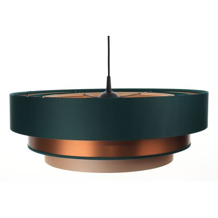 Deckenleuchte an Kabel TRINITI 1xE27/60W/230V grün/kupfer