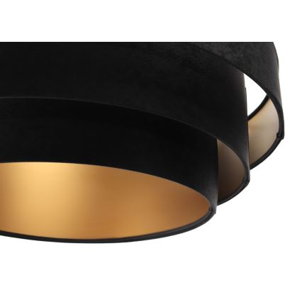 Deckenleuchte an Kabel TRINITI 1xE27/60W/230V schwarz/gold