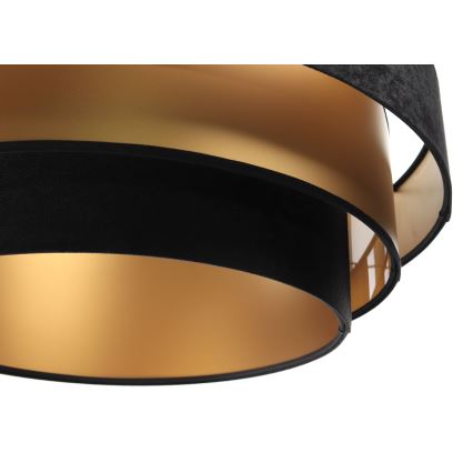 Deckenleuchte an Kabel TRINITI 1xE27/60W/230V schwarz/gold