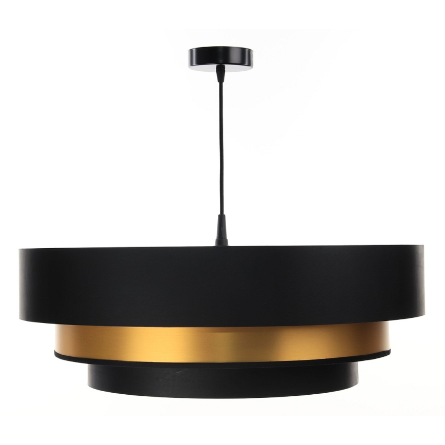 Deckenleuchte an Kabel TRINITI 1xE27/60W/230V schwarz/gold