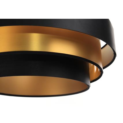 Deckenleuchte an Kabel TRINITI 1xE27/60W/230V schwarz/gold