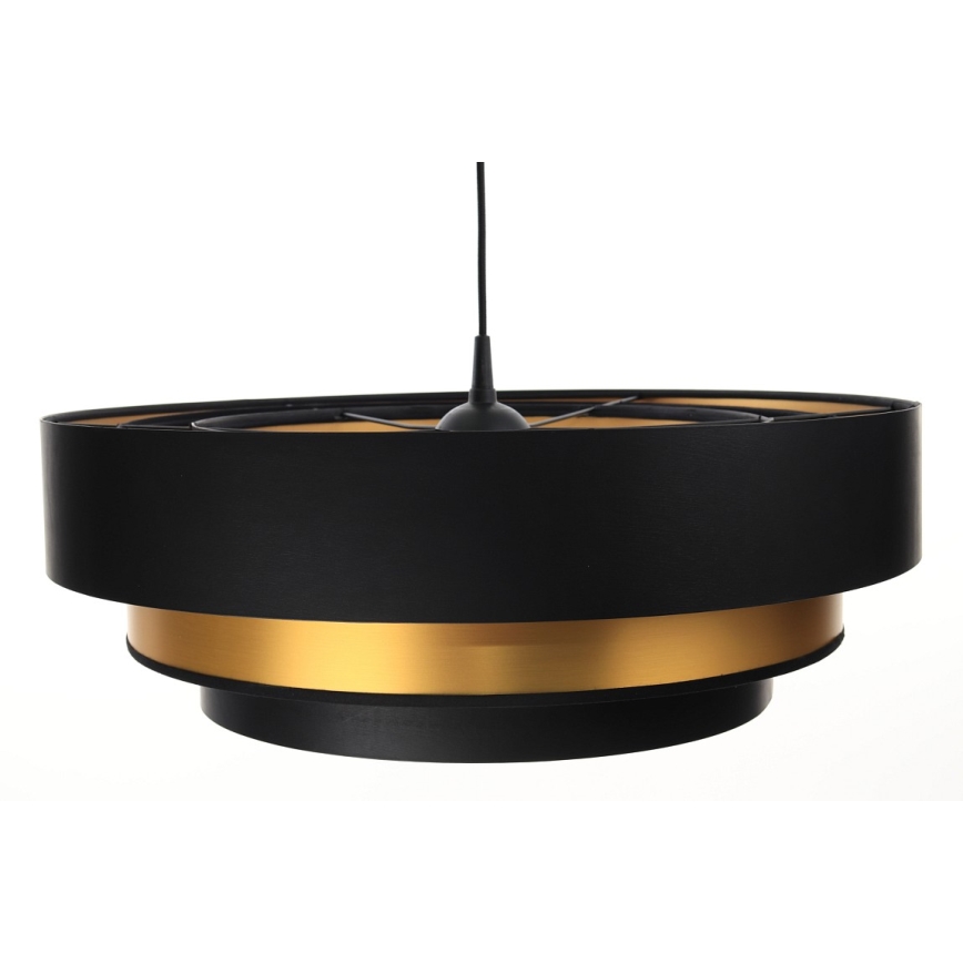 Deckenleuchte an Kabel TRINITI 1xE27/60W/230V schwarz/gold