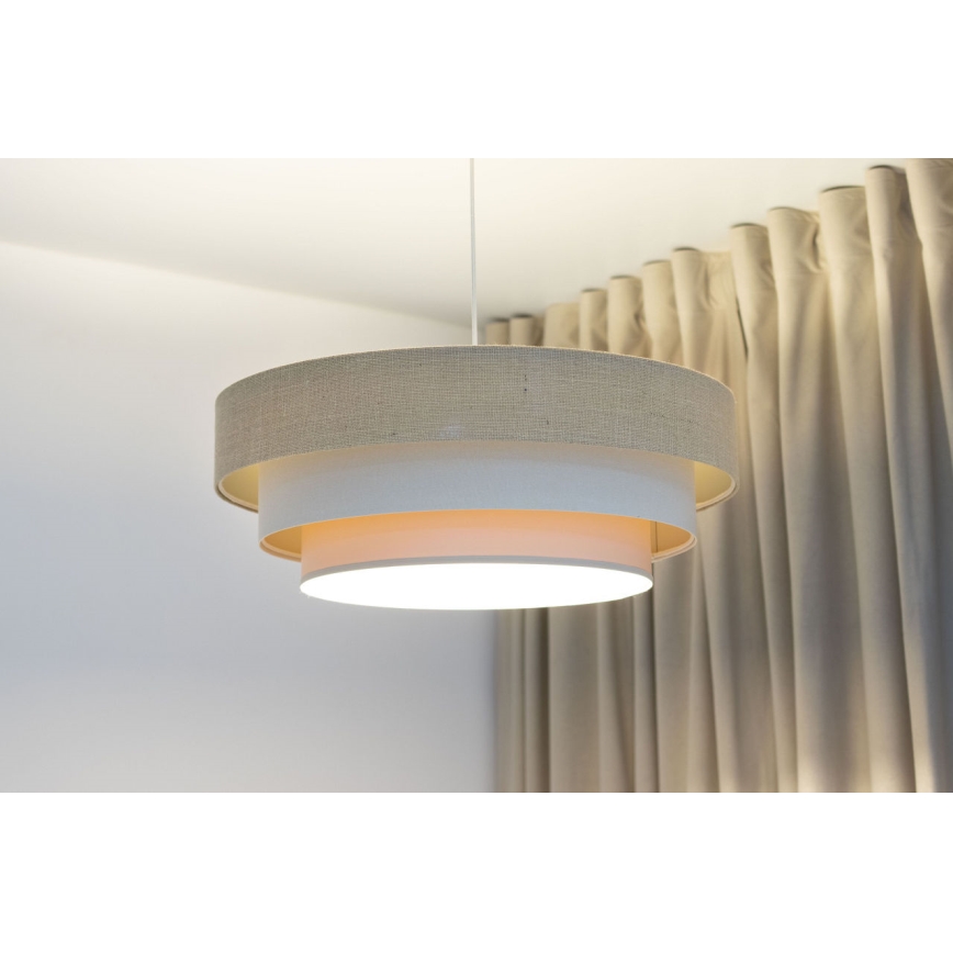 Pendelleuchte TRINITI 1xE27/60W/230V Ø 40 cm beige/creme