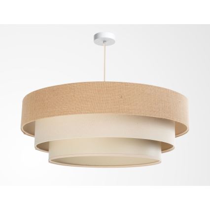 Pendelleuchte TRINITI 1xE27/60W/230V Ø 40 cm beige/creme